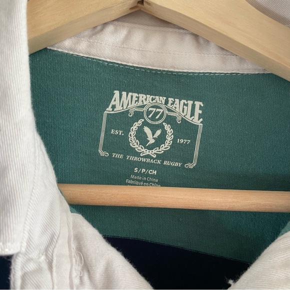 🍂fall drop🍂 Cropped Y2K American Eagle Rugby Tee - Picture 2 of 4